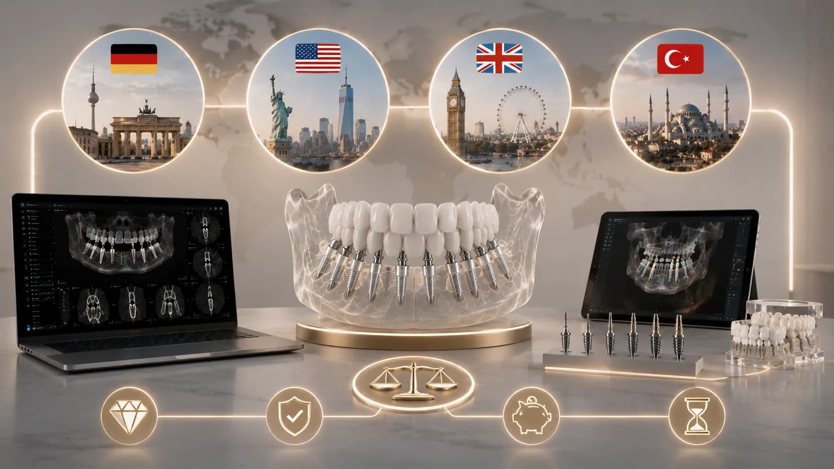 Full Mouth Dental Implants Cost in 2026: Complete Price Guide & Comparison for Germany, USA, UK and Turkey